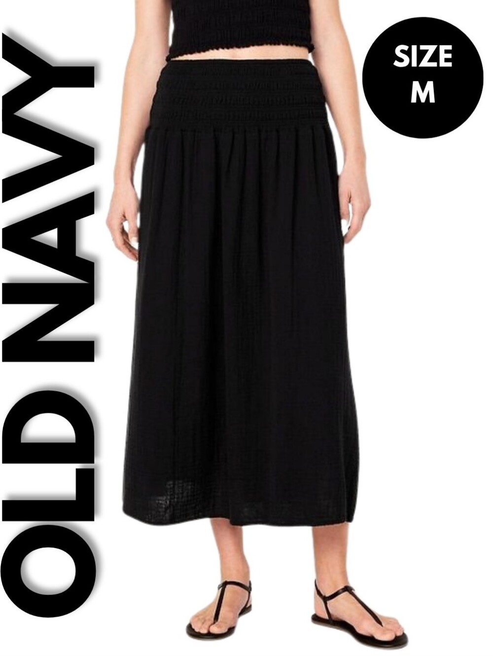Old Navy High-Waisted Crinkle Gauze Maxi Skirt Size M